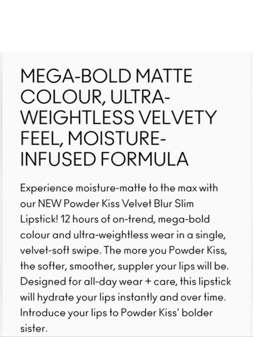 MAC Powder Kiss Velvet Blur Slim Stick Lipstick Ruby New Red NIB